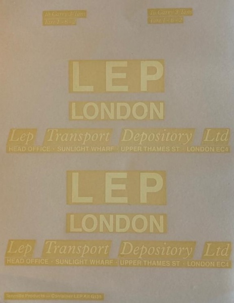 FURNITURE CONTAINER (LEP LONDON) TRANSFERS